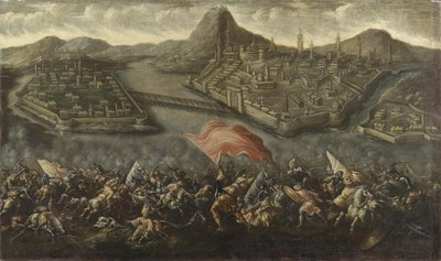 Battle Scene Before Buda and Pest by Unbekannt Unbekannt